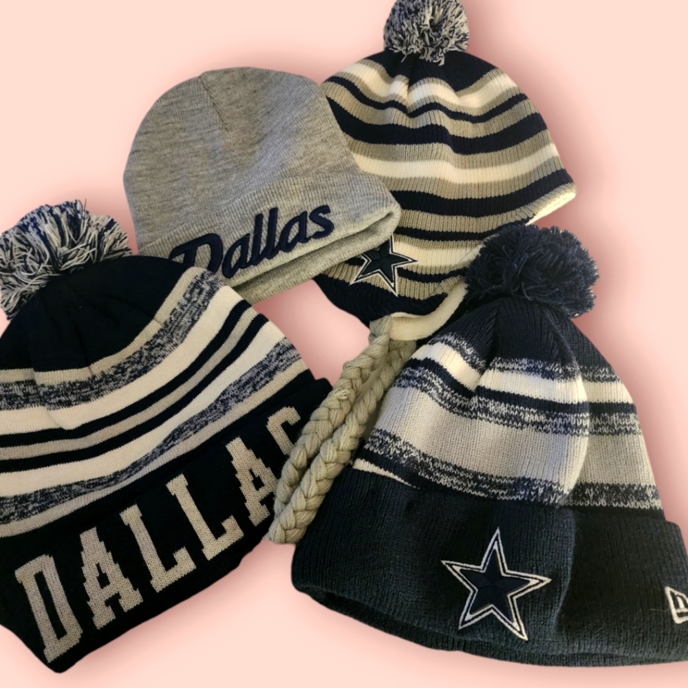 Set of 4 Dallas Cowboy Knit Hats